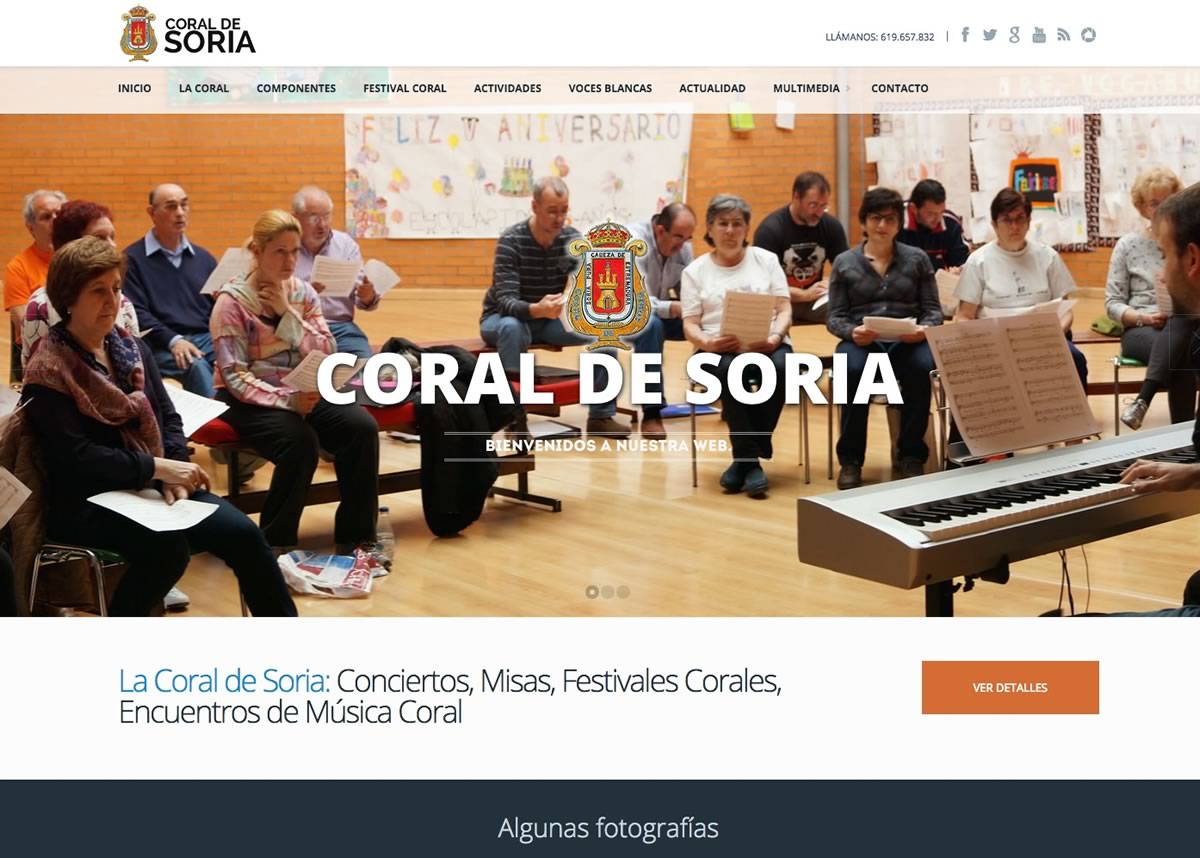 La Coral inaugura su nueva página web